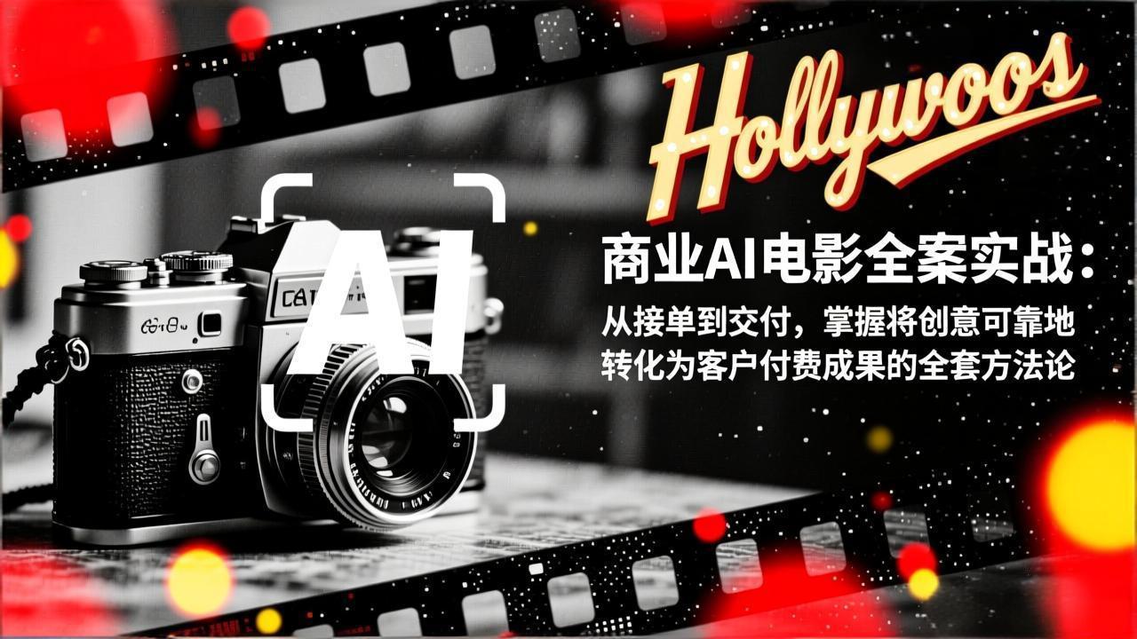 商业AI电影全案实战：从接单到交付，掌握将创意可靠地转化为客户付费成果的全套方法论-搞薯条网