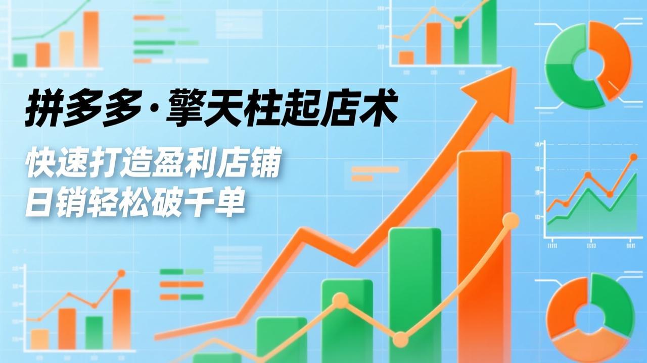 拼多多·擎天柱起店术，爆流布局、利润起飞、不断流，快速打造盈利店铺，日销轻松破千单-搞薯条网