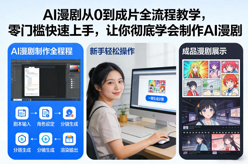 AI漫剧从0到成片全流程教学，零门槛快速上手，让你彻底学会制作AI漫剧【保姆级教程】-搞薯条网