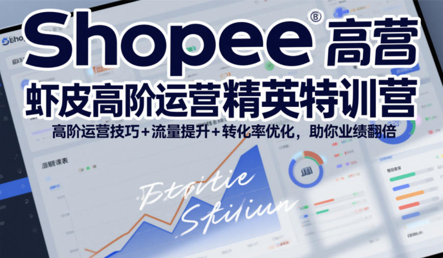 Shopee虾皮高阶运营精英特训营，高阶运营技巧+流量提升+转化率优化，助你业绩翻倍-搞薯条网