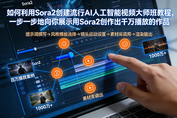 如何利用Sora2创建流行AI人工智能视频大师班，一步一步地向你展示用Sora2创作出千万播放的作品-搞薯条网
