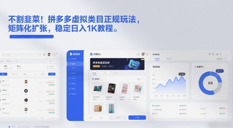 不割韭菜！拼多多虚拟类目正规玩法，矩阵化扩张，稳定日入1K教程【揭秘】-搞薯条网