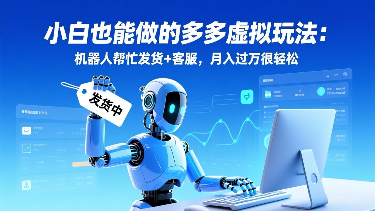 小白也能做的多多虚拟玩法：机器人帮忙发货+客服，月入过万很轻松-搞薯条网