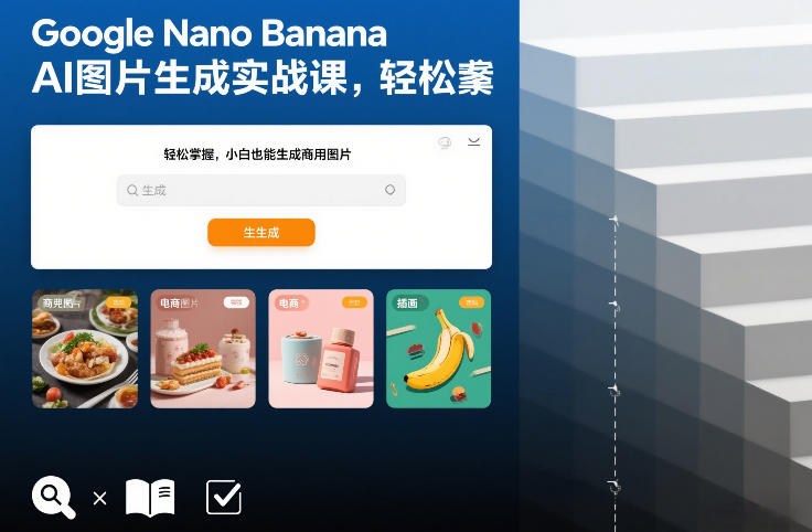 Google Nano Banana AI图片生成实战课，轻松掌握，小白也能生成商用图片-搞薯条网