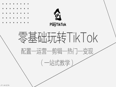 零基础玩转TikTok，配置一运营一剪辑一热门一变现，一站式教学-搞薯条网