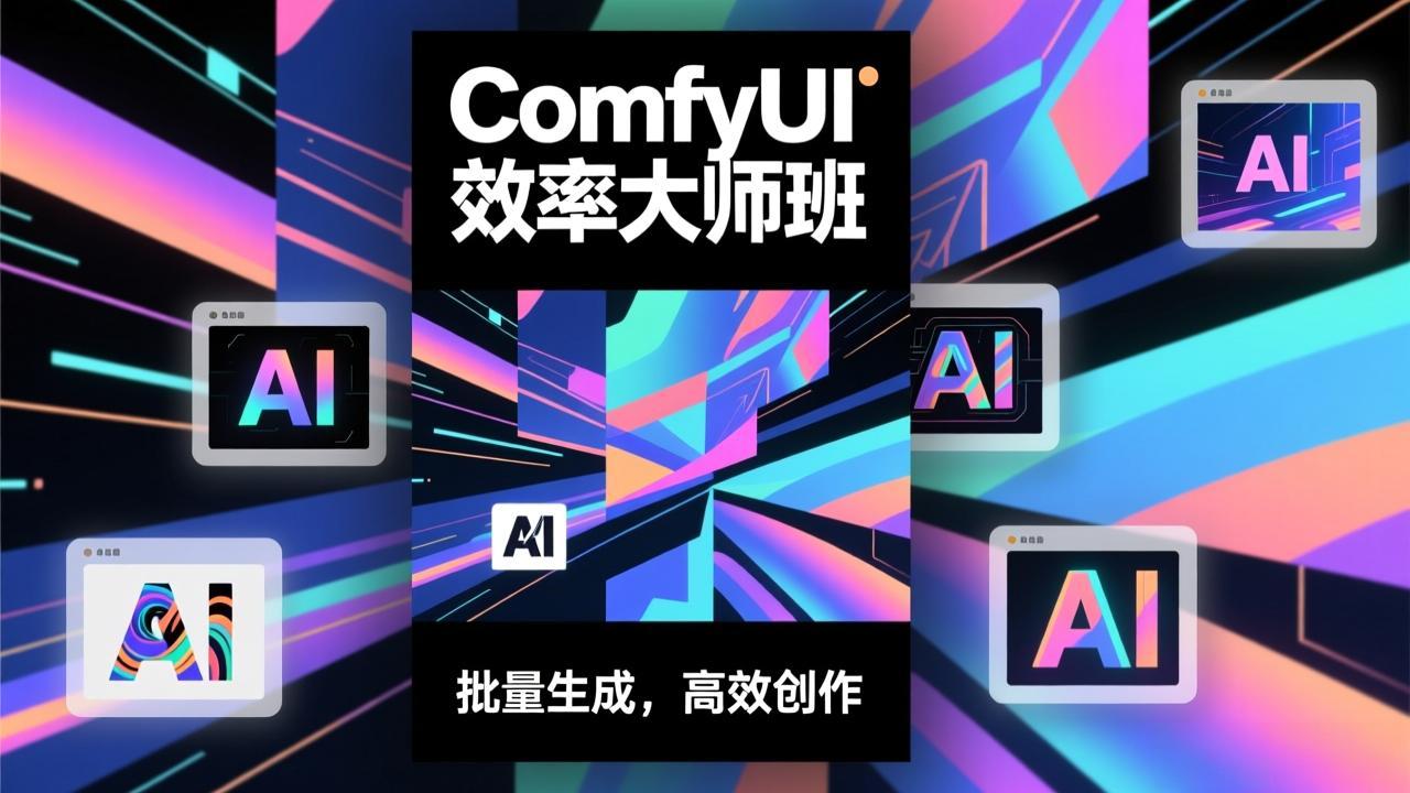 ComfyUI效率大师班：工作流搭建，批量生成，将个人AI出图效率提升5-10倍，月接单收入1-3万-搞薯条网