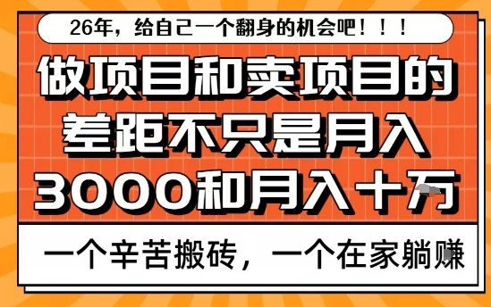 为什么卖项目能轻松月入10个W，而做项目却真正賺不到什么钱？原因竟然是这个！【揭秘】-搞薯条网