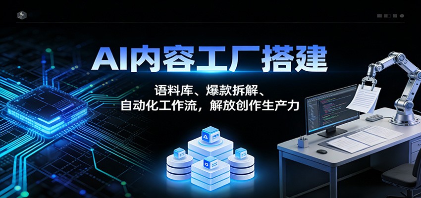 AI内容工厂搭建：语料库、爆款拆解、自动化工作流，解放创作生产力-搞薯条网