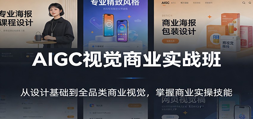 AIGC视觉商业实战班：从设计基础到全品类商业视觉，掌握商业实操技能-搞薯条网