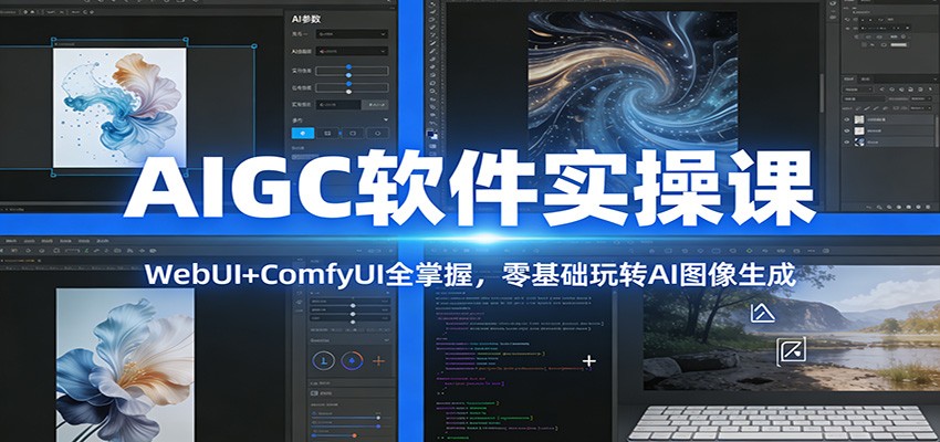 AIGC软件实操课：WebUI+ComfyUI全掌握，零基础玩转AI图像生成-搞薯条网