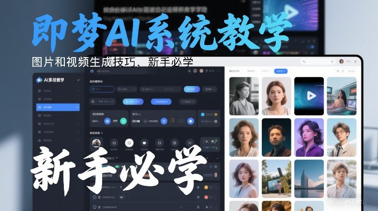 即梦AI系统教学，图片和视频生成技巧，新手必学-搞薯条网