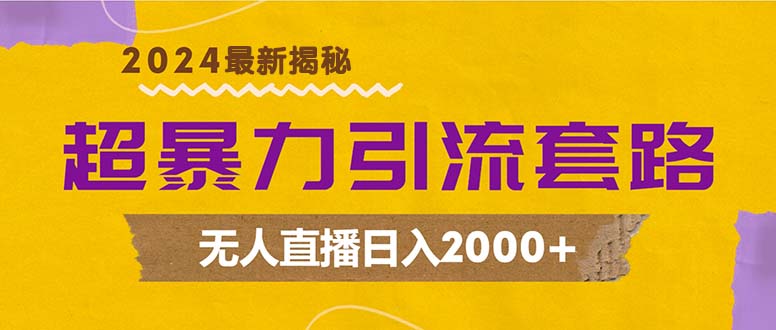 超暴力引流套路，无人直播日入2000+-搞薯条网