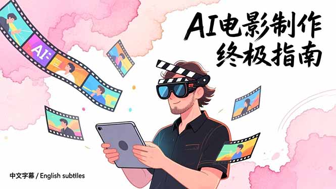AI电影制作终极指南：从创意到成片，系统掌握智能影视全流程实战课(中英字幕-搞薯条网