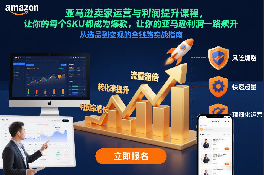 亚马逊卖家运营与利润提升课程，让你的每个SKU都成为爆款，让你的亚马逊利润一路飙升(更新12月)-搞薯条网